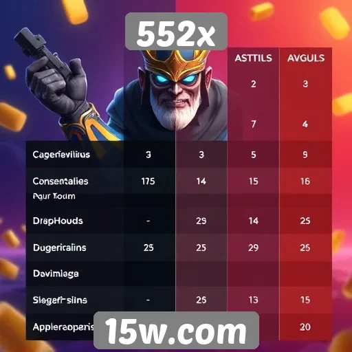 Comparativo entre 552x e outros sites de jogos